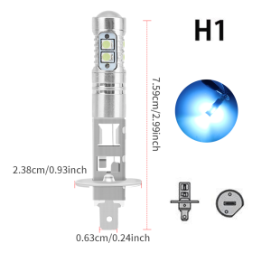 KEVANLY | 2pcs H3 LED H1 LED Bulb Super Auto Day Night Driving Running Light for Car Headlight Bulbs 12V Lighting Fog Lamps Ice Blue