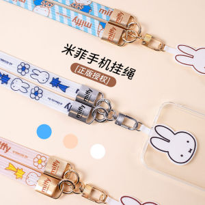 Miffy Phone Strap Crossbody Keychain Lanyard Charging Port Clip Mobile Phone Case Strap Lost Proofing Sticker Carabiner