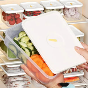 กล่องภาชนะปิดสนิทเครื่องเทศผลไม้กล่องใส่ของแบบใสอาหารในตู้เย็น1900มล. พร้อมฝาอุปกรณ์จัดระเบียบสำหรับห้องครัวในบ้าน