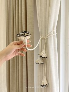 Handmade Rose Window Curtain Tie Vintage French Style Decorative Hanging Rope for Homestay Simple Modern Style from China