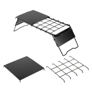 Mini bàn cắm trại Chiều cao có thể điều chỉnh bếp giá ngoài trời có thể thu vào lưới bếp mini đứng Thiết bị cắm trại