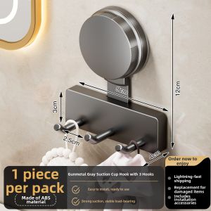 MOSHANG | Suction Cup No-Drill Hook for Bathroom and Kitchen