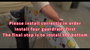 Rocking Multifunctional Baby Crib Foldable Baby Bed With Diaper Table Kid Co-Sleeper Crib Large Size 0-3 Years Old Can Be Used