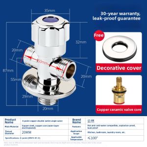 YUNRAN | Stainless Steel and Brass Thickened Water Valve