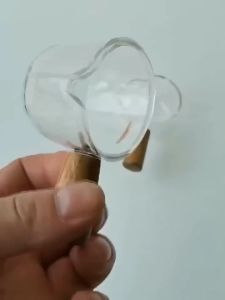 Glass with Wooden Handle Espresso Cup Mini Milk Cup Restaurant Barista Tool Espresso Cup