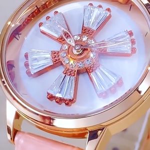 OLEVS 5579 Ladies Luxury Rose Custom Watches Revolve Elegant Female Luxury Watches for Womens Quartz Watch