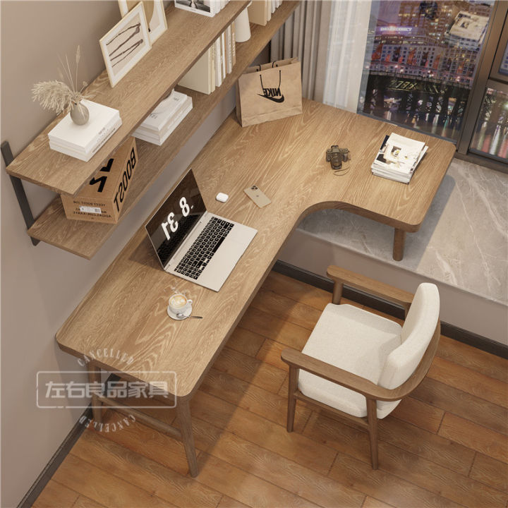 Solid Wood Corner Desk Student Household LShaped Corner Workbench Desk