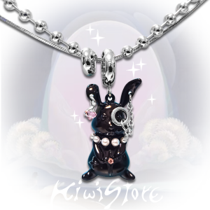 Sweet Cool Girl Doctor Rabbit Eyeglasses Necklace Earrings Y2K Trendy Fashion Jewelry Accessories Korean Style Alloy Embellished