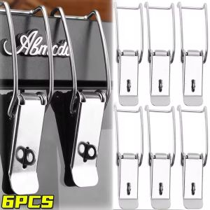 1/6PCS Stainless Steel Spring Loaded Latch Catch Hardware Wooden Box Fastening Clasp Cabinet Toggle Hasp Furniture Accessories