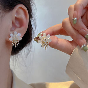 Corinna Flower Pearl Earrings Women Trendy Fresh Niche Earrings High-end Earrings COD
