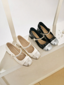 Josiny | Coarse Heel Mary Jane French Style High Heel Pumps