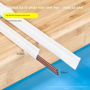 Ống Hút Nước Nóng Thân thiện Môi trường Bọc Riêng 3 Lỗ