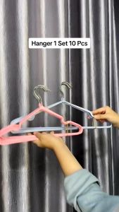[BMW] Hanger Baju Stainless Steel Tebal Anti Karat Anti Slip / Gantungan Baju Celana / Hanger Silicone