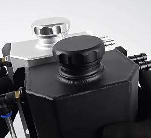 Universal Aluminum Alloy Engine Coolant Radiator Overflow Tank 1000ml/2000ml Square Overflow Tank 1L/2L With Drain Plug