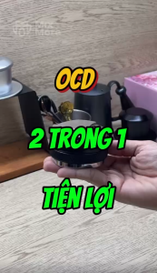 Tamper OCD hai đầu inox 304 cao cấp chuẩn size 51mm53mm58mm dụng cụ dàn đều nén cà phê chuyên dụng Mixmore