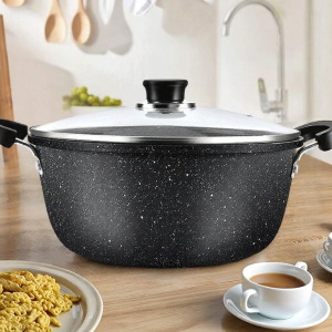 Non-Stick Clay Pot with Double Handles Large Capacity