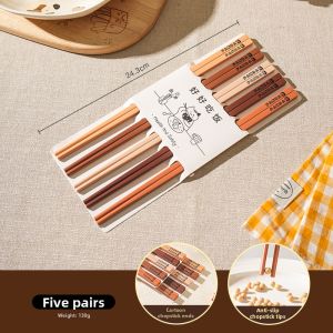 SHELI | Anti-slip Heat-resistant Personal Chopsticks 5 Pairs