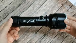 Asafee D617 Professional XHP70 LED Diving Flashlight Yellow Light 1500LM IPX8 Waterproof Torch 3 Modes 300 Meters Range Dive Light For Fishing