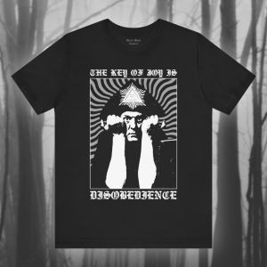 The Key of Joy Aleister Crowley Shirt Occult T-shirt Gothic Tshirt Goth Tee Black Magic Thelema Occultist Short Sleeve Tee