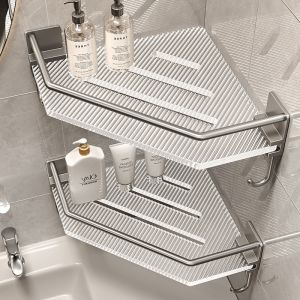 PAMPAS | Corner No-drill Hanging Shelf Acrylic