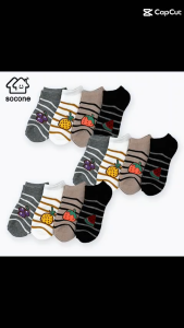 Socone 3 Pairs Wowens Girls Terry Socks Low Cut Black White Mix Color and Fashion Socks