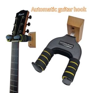 Quick Shipping+High Quality Wall Mount Guitar Hanger: Automatic Locking Guitar Racks