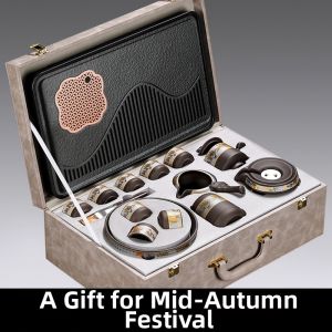 WAMUJIER | Gift for Father Elderly Men Mentor Purple Clay Tea Set