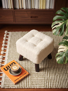 OYIla | Cream Style Fabric Living Room Bench
