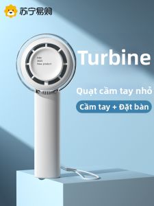 Quạt Cầm Tay Mini USB Sạc Không Cánh Máy Bơm Trục Xoay Không Khí Học Sinh Bàn Làm Việc Quạt Tản Nhiệt Gia Dụng Thiết Kế Hình Quả Bóng