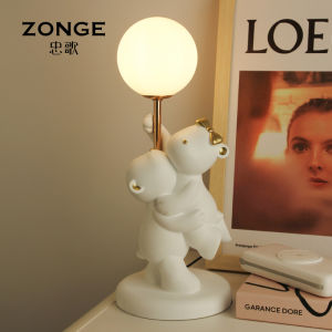 Northern Europe Bedroom Bedside Lamp Wedding Decoration Creative Couple Bear Decorative Table Lamp Ins Girl Living Room Light Luxury Night Light