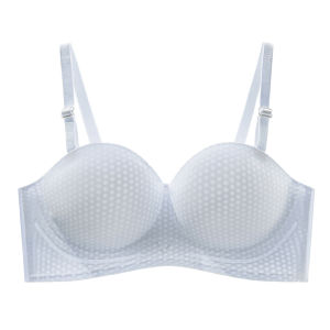 miiow | Cat Woman Invisible Strapless Bra Removable Straps Anti-Slip Gathered Seamless Nylon Fabric Cool Sensation Summer Bra For Young Women