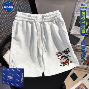 NASA Joint Name Crayon Xiaoxin Casual Sports Shorts Men and Women Couple Summer Straight-leg Loose Wide-Leg Half Pants