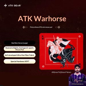 ATK | ATK GEAR Warhorse Battle Riding Mouse Pad Original Illustration E Sports Fps Game Soft Ultra Fine Fiber Polyurethane Base Office