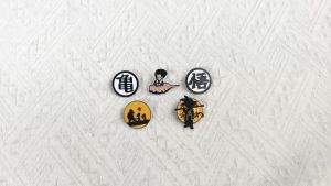 Bandai | Son Goku Dragon Ball Anime Brooch Enamel Pin - round Cloud Design Metal Badge for Backpacks And Clothing Jewelry Accessory Gift