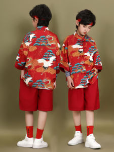 Gasvr | Stylish and Cool Chinese Traditional Childrens Summer Clothes Siblings Set