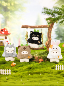 WAIGUOCHUPIN | Removable DIY Fluffy Animal Cloak Keychain