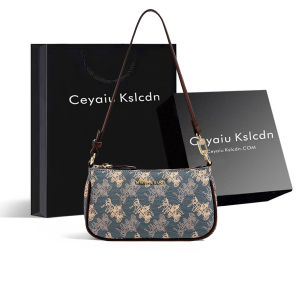 Vintage Floral Print Womens Crossbody Bag Single Shoulder Bag Fashionable PU Leather Casual Handbag for Young Adults