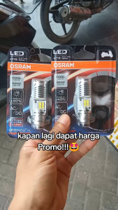 BOHLAM LAMPU LED Putih Motor Bebek Matic OSRAM T19 H6 M5 Kaki 1 12V DC 6000K VARIASI SPAREPART MOTOR TERMURAH