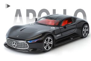 1/24 VISION GT Cars Model Toy Diecast Alloy Sports Car Doors Opened Sound Light Pull Back Rubber Tire Toys Birthday Gift for Kid