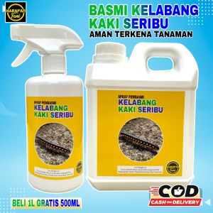 PEMBASMI KELABANG | PEMBASMI KAKI SERIBU | 100% Efektif Ampuh | Ramah Lingkungan | Aman Untuk Tanaman | 1 Liter Gratis 500ml