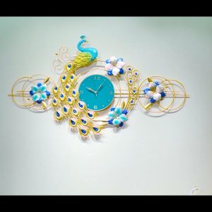 Đồng Hồ Treo Tường Con Chim Công Tài Lộc Chính Hãng D1 Home Kim Trôi Trang Trí Tường Decor Phòng Khách -23CN