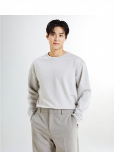 spao | Casual Loose Round Neck Long Sleeve T-Shirt