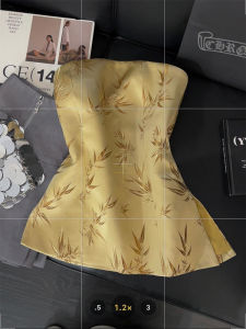 2024 New Chinese Style Tube Top Vest for Women Retro National Style Fancy Summer New Arrival Elegant Lady off-the-Shoulder Tops