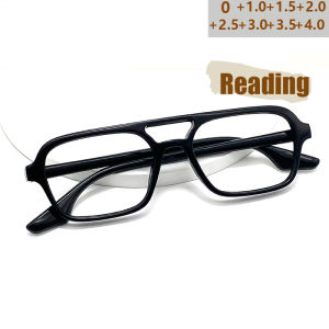 New Retro Double Beam Reading Glasses Fashionable Anti-blue Light Reading Glasses Mens High-definition Reading Glasses 551