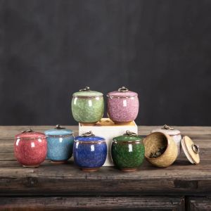 Ceramic Caddies Tea Container Coffee Canister Porcelain Tea Caddy Tea Storage Box Container
