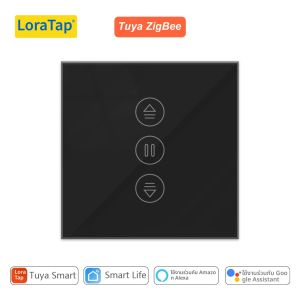 LoraTap ZigBee Tuya สมาร์ทผ้าม่านสําหรับ Tubular มอเตอร์ Travel Timer Google/Alexa Voice Control การทํางานระยะไกล