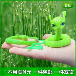 Miniature Realistic Snake Toy Model for Nursery Role Play Childrens Educational Decoration Green Snake Animal Dolls