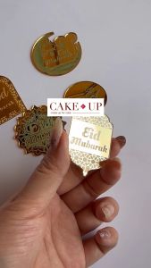 10pcs Cake Topper Idul Fitri Eid Mubarak Ramadan 2025 Toper Kue Akrilik Acrylic Mirror Hiasan Hampers Lebaran