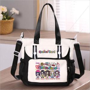 GIDLE Album Support Crossbody Bag Womens School Bag Single Shoulder Bag Fashion Canvas Bag with Print Zipper Closure