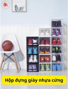 Hộp Đựng Giày Size Lớn Cửa Nam Châm Nhựa Cứng Size Lớn Cao Cấp Tủ Đựng Giày Kệ Để Giày Dép Lắp Ráp Thông Minh